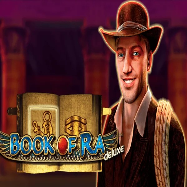 Book of Ra Deluxe slot visual from Novomatic available on play-jonny-casino.eu