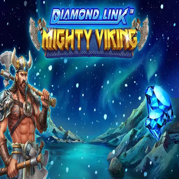 Diamond Link Mighty Viking slot logo by Greentube at Playjonny Casino
