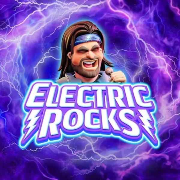 Electric Rocks slot logo by Inspired Gaming at Playjonny Casino