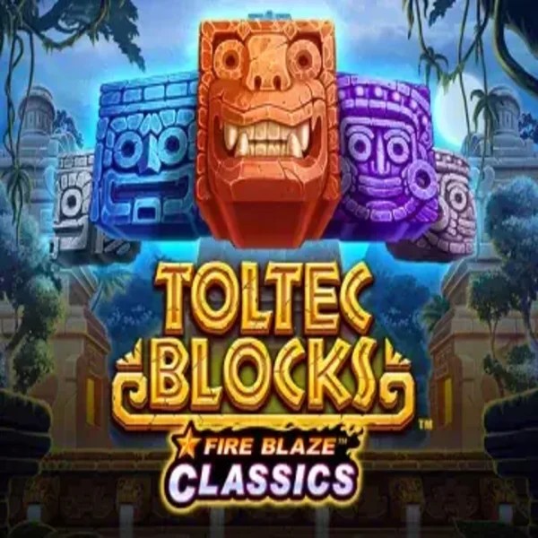 Fire Blaze: Toltec Blocks logo by Rarestone Gaming at Playjonny Casino